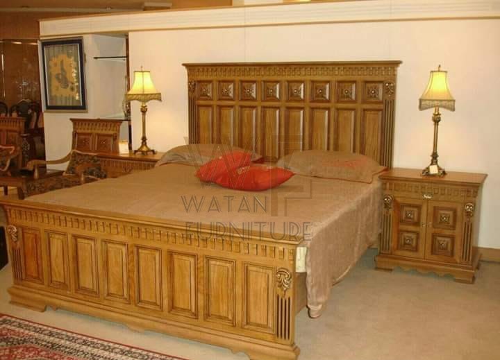 Solid Wood Bedset Wf 150 Watan, Wood Furniture Design 2021