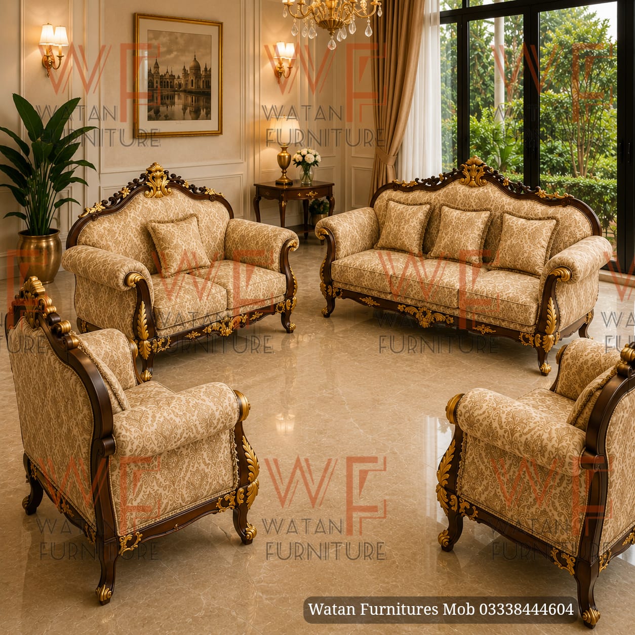 Roya Sofa WF-111 Sofa Set