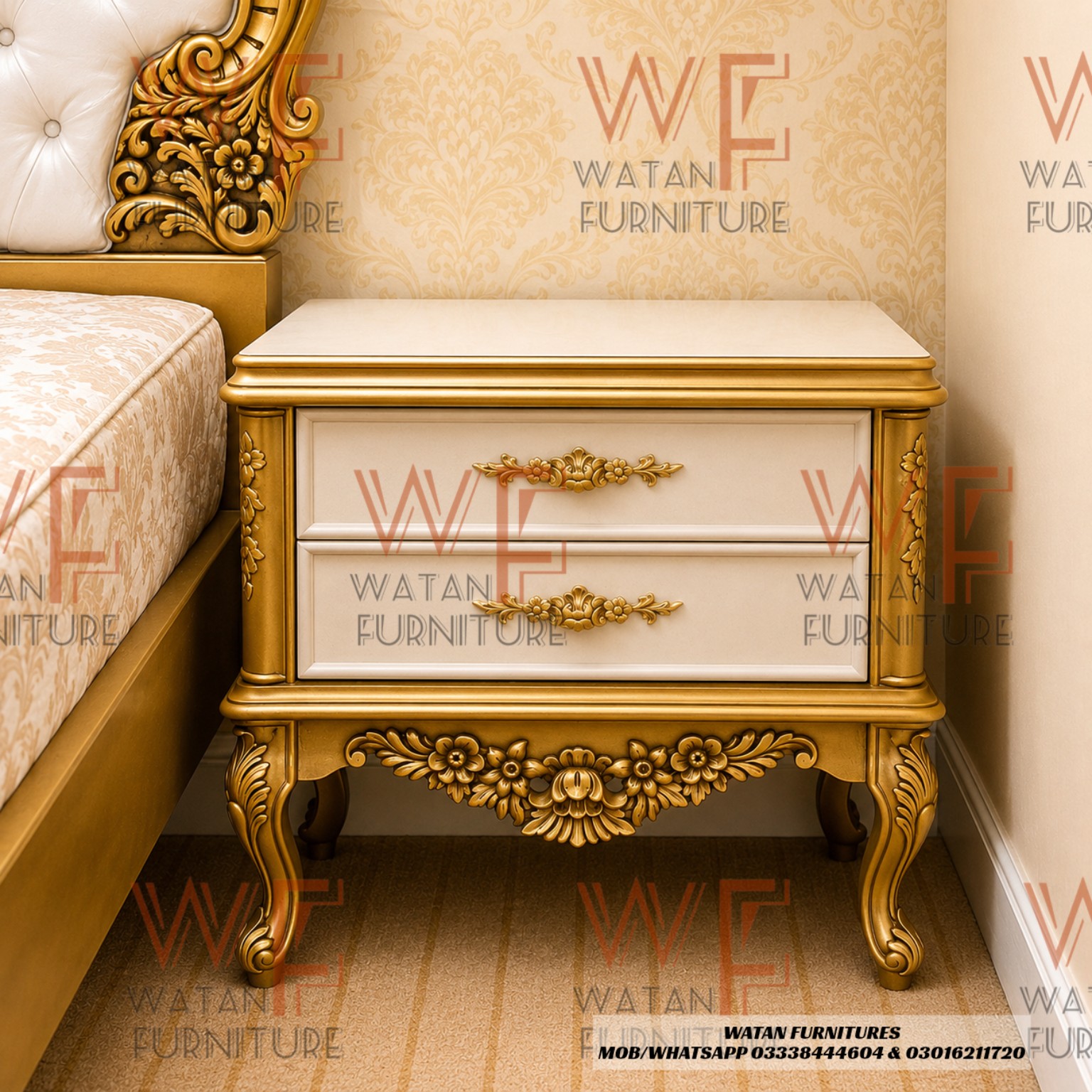 royal-gold-bed-sidetable
